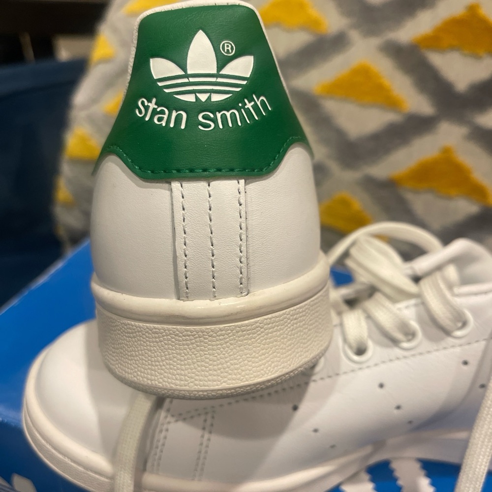 Adidas Stan Smith White and Green Sneakers